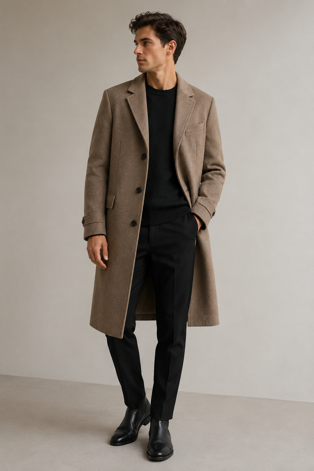 Wool Blend Overcoat