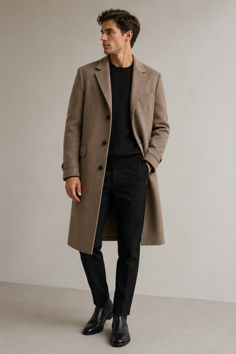 Wool Blend Overcoat