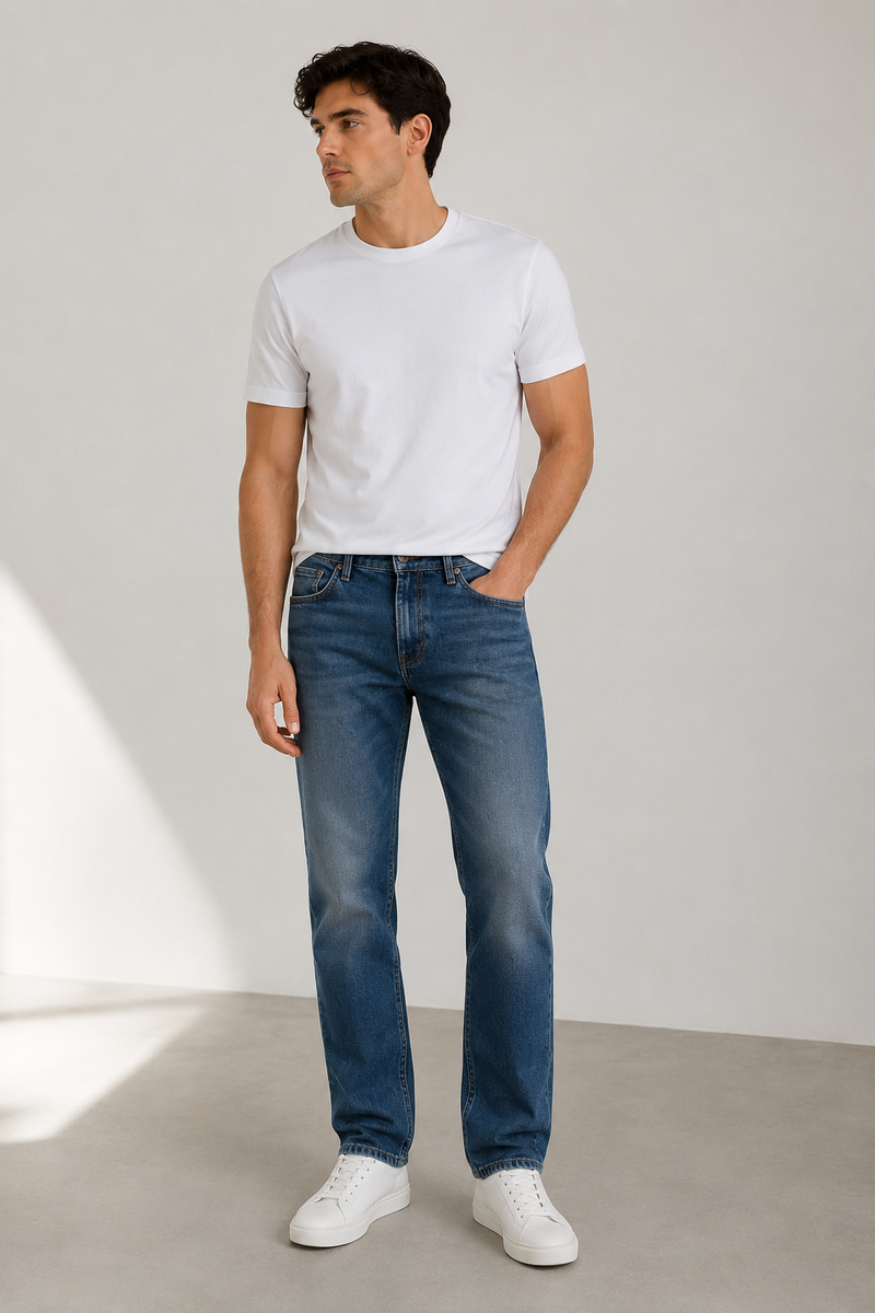 Straight Fit Denim Jeans