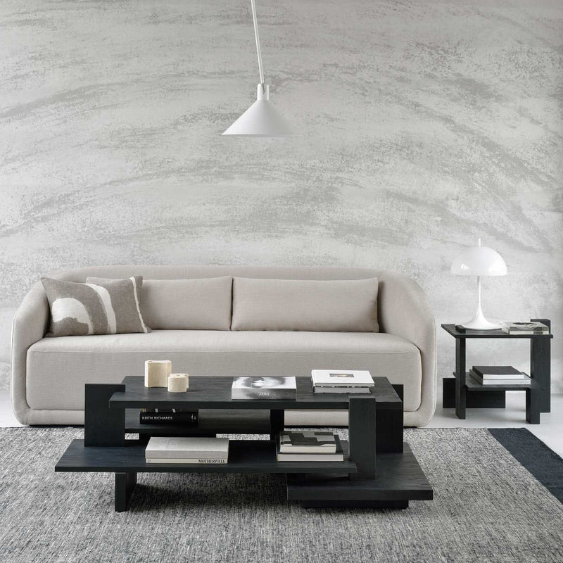 Abstract Coffee Table | Teak - Black