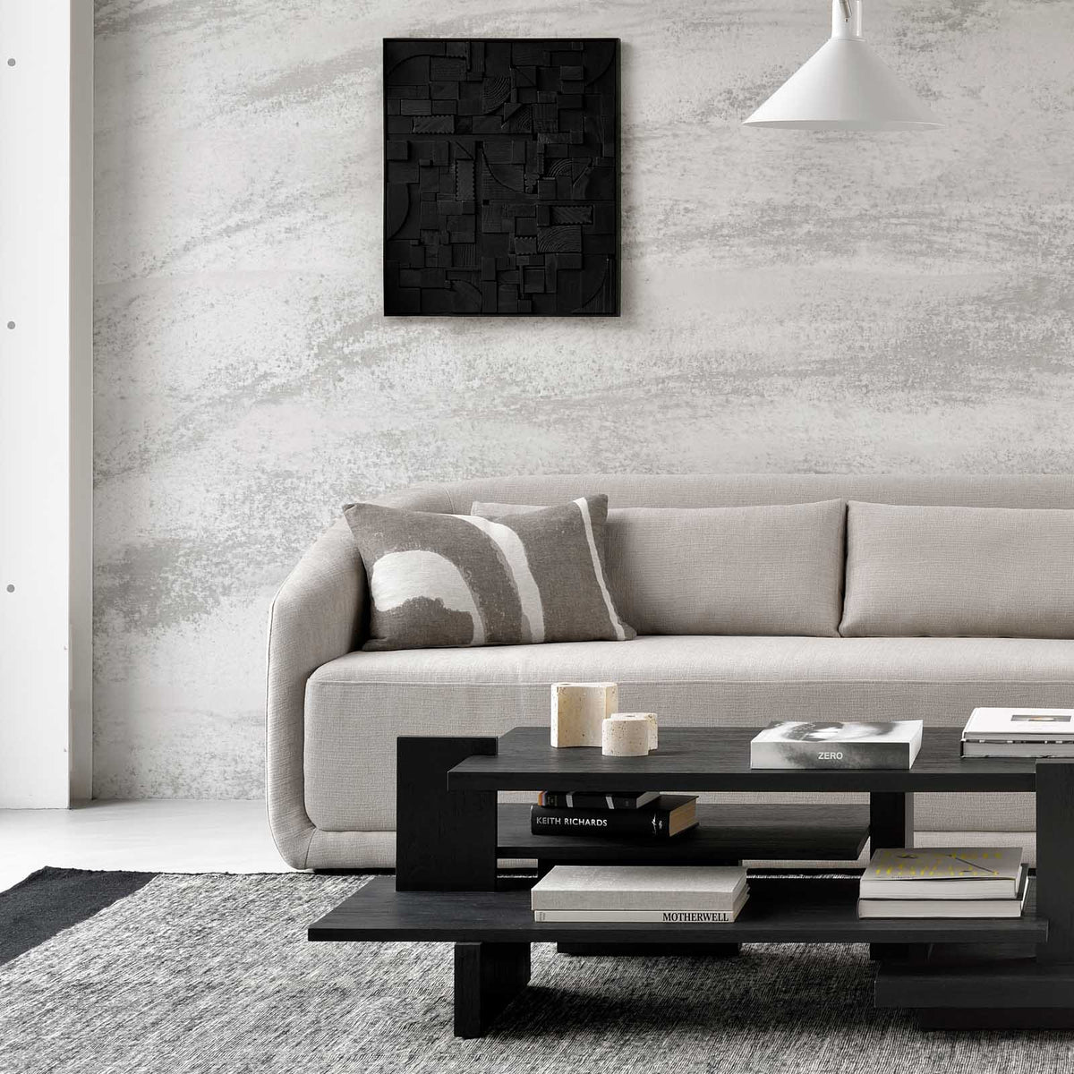 Abstract Coffee Table | Teak - Black
