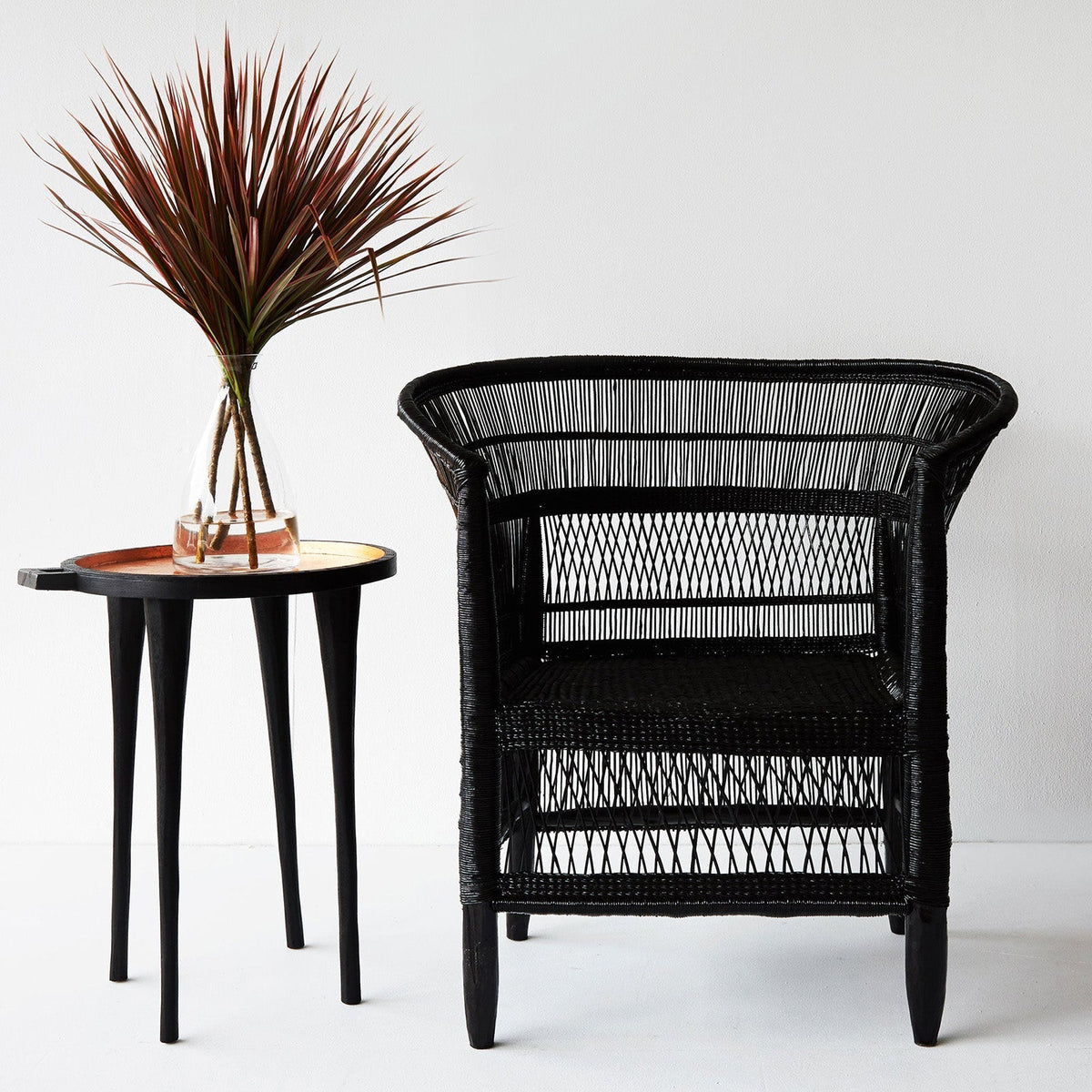African Malawi Armchair in Black Tribal Furniture from Originals Furniture Singapore