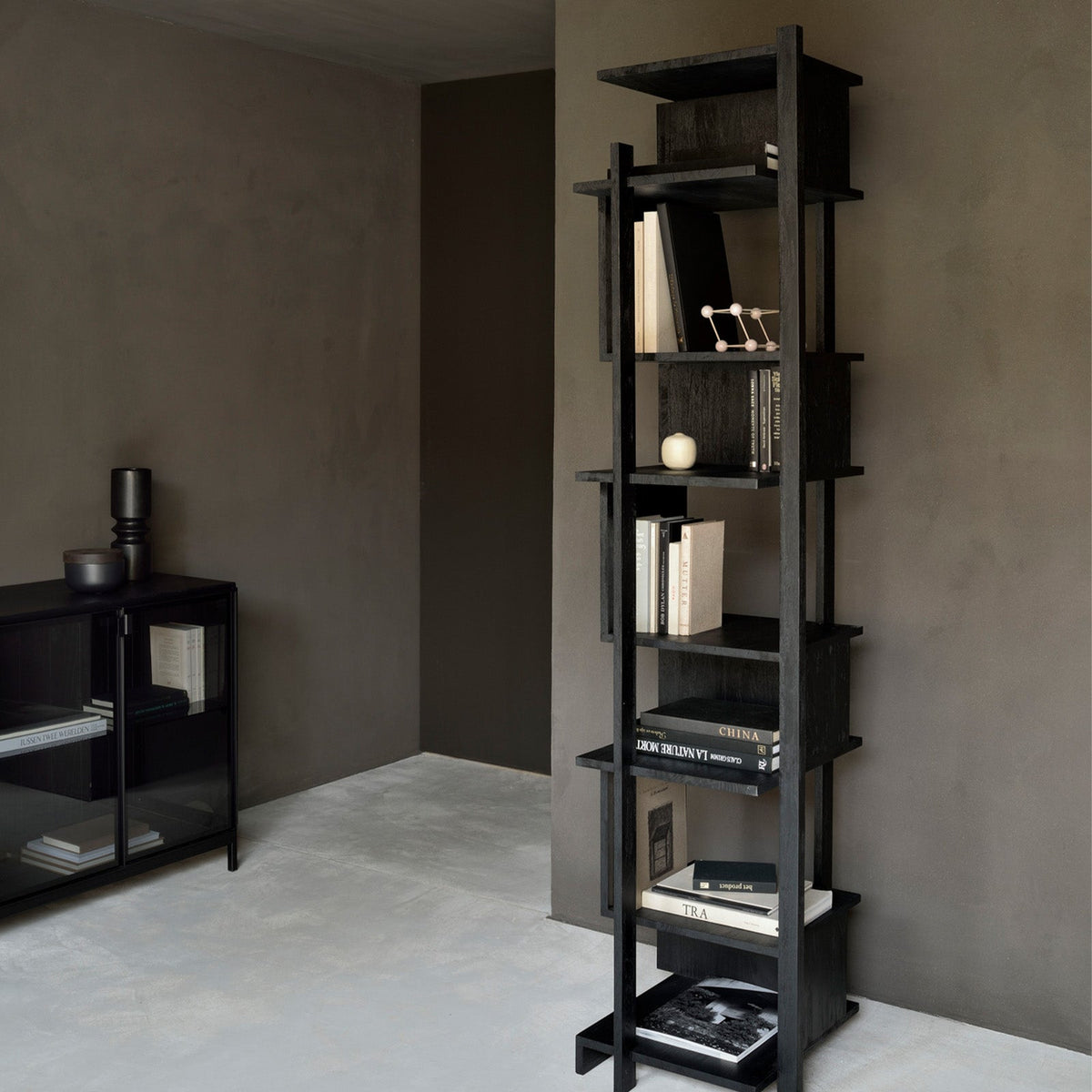 Abstract Column | Teak - Black (203cm)