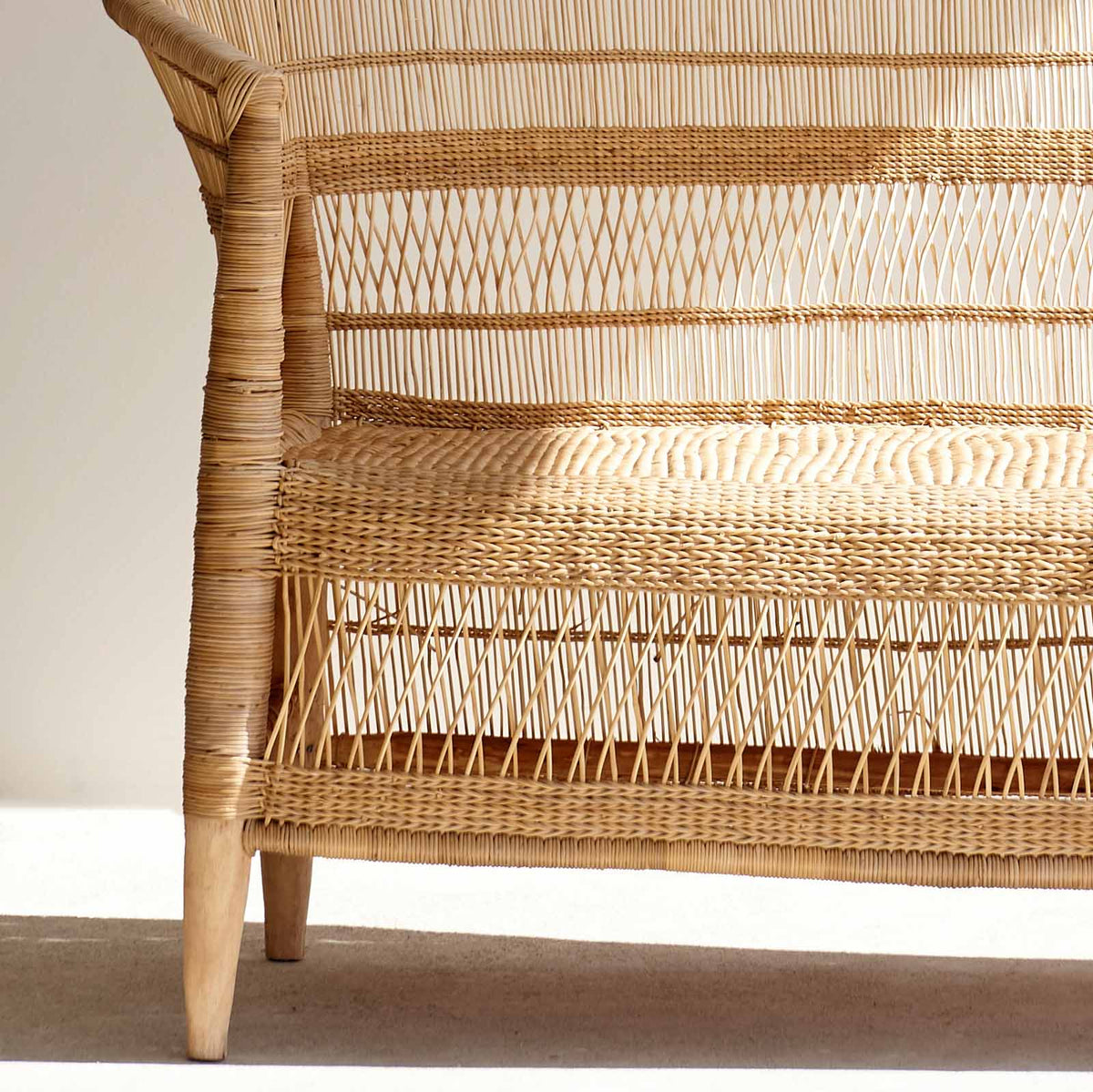 African Malawi 2 Seater Chair Natural Tribal Unique Vintage Furniture from Originals Furniture Singapore