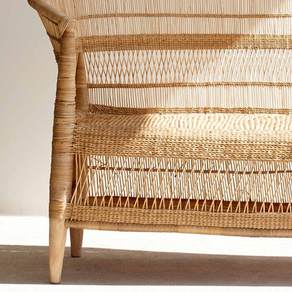 African Malawi 2 Seater Chair Natural Tribal Unique Vintage Furniture from Originals Furniture Singapore