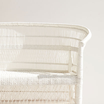 African Malawi 2 Seater Chair White Tribal Unique Vintage Furniture from Originals Furniture Singapore