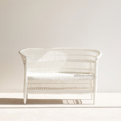 African Malawi 2 Seater Chair White Tribal Unique Vintage Furniture from Originals Furniture Singapore