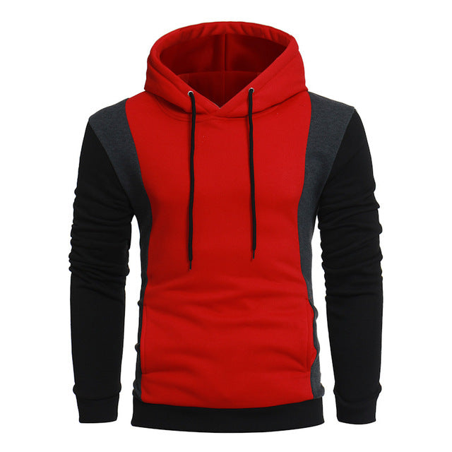 Men Red Black Hoodies & Sweatshirts With Hat