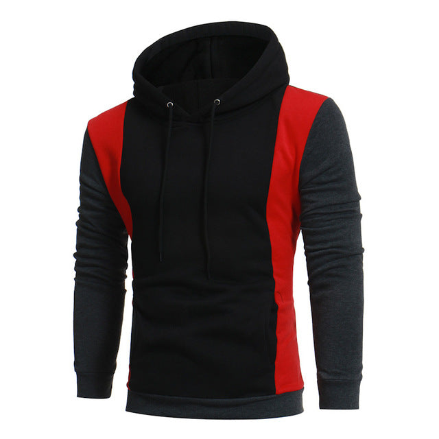 Men Red Black Hoodies & Sweatshirts With Hat